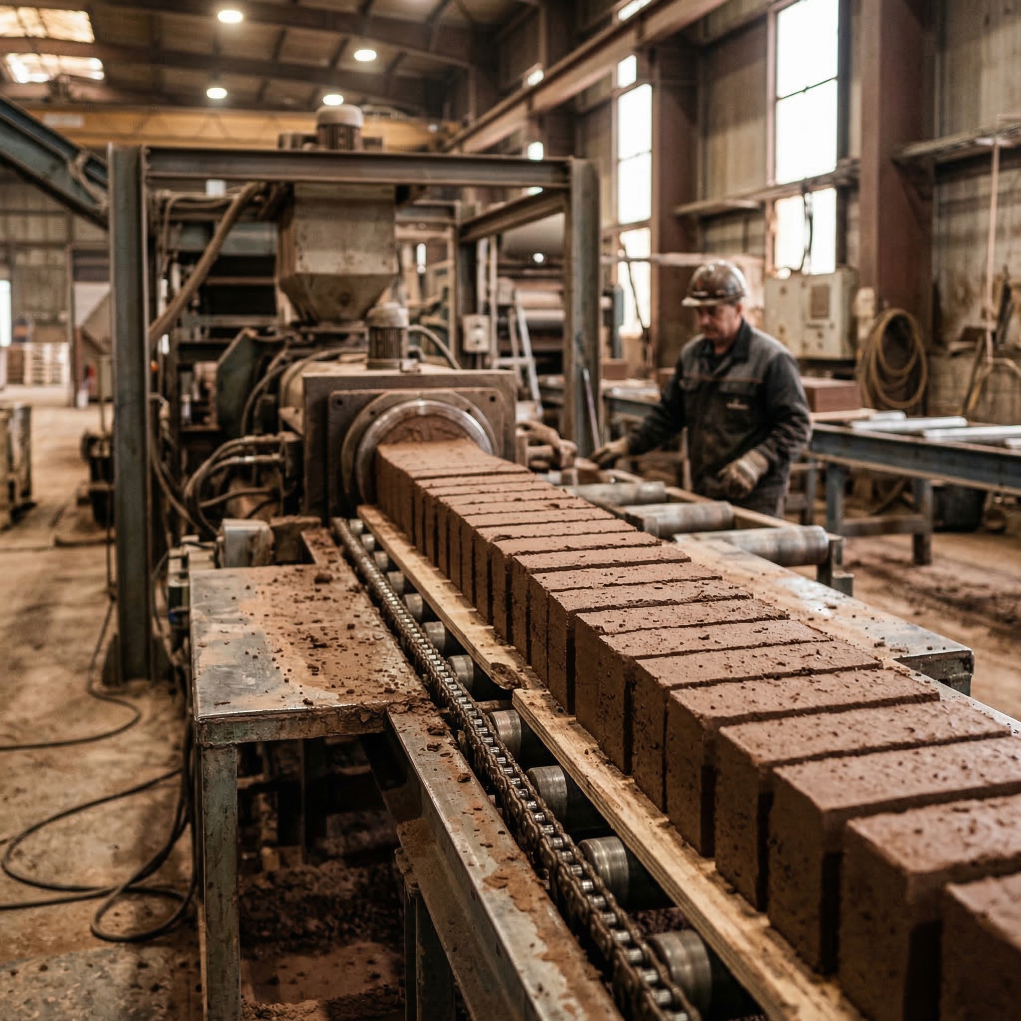 Brick manufacturing and clay moisture measurement